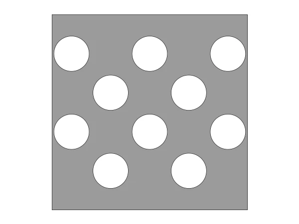 A high hole 60 degree staggered aluminum perforated panel drawing
