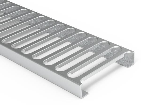 There is a interlocking grating plank with smooth surface.
