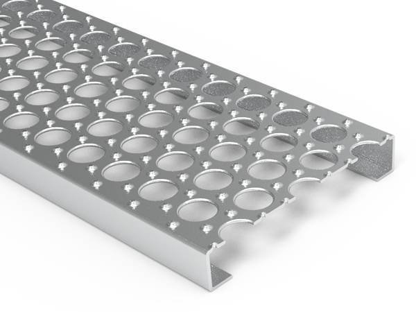 There is a O grip safety grating plank with rounded openings.