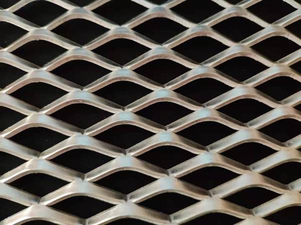 Satin Black Anodised Expanded Aluminium Mesh 1000x330mm For Car