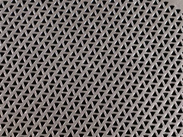Galvanized steel perforated metal sheet with triangle holes.