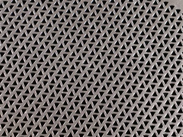 Galvanized steel perforated metal sheet with triangle holes.