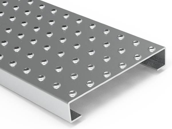 There is a traction tread grating plank.