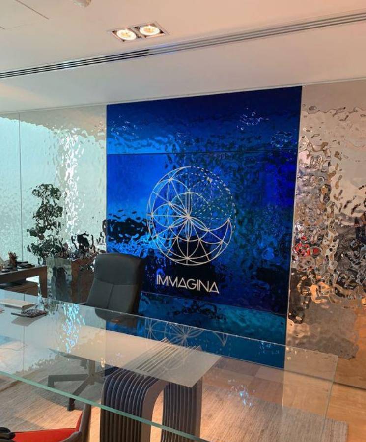 Water ripple sheets for office backdrop
