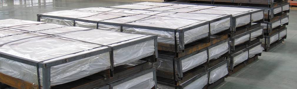 Perforated metal plates are properly packed and placed in the plant yard.